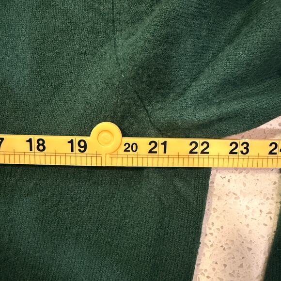 Club Room Cashmere Dark Forest Green Sweater Men Large Fall Luxury Soft Preppy - Picture 4 of 5